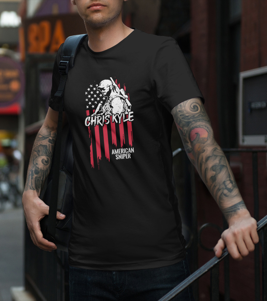 Chris Kyle American Sniper CK Flag T-Shirt