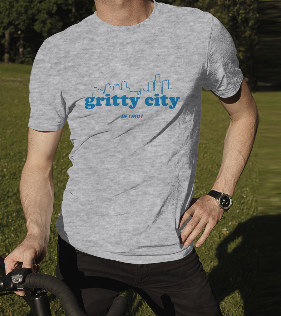 Gritty City Detroit Skyline T-Shirt