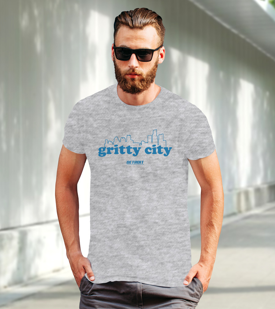 Gritty City Detroit Skyline T-Shirt