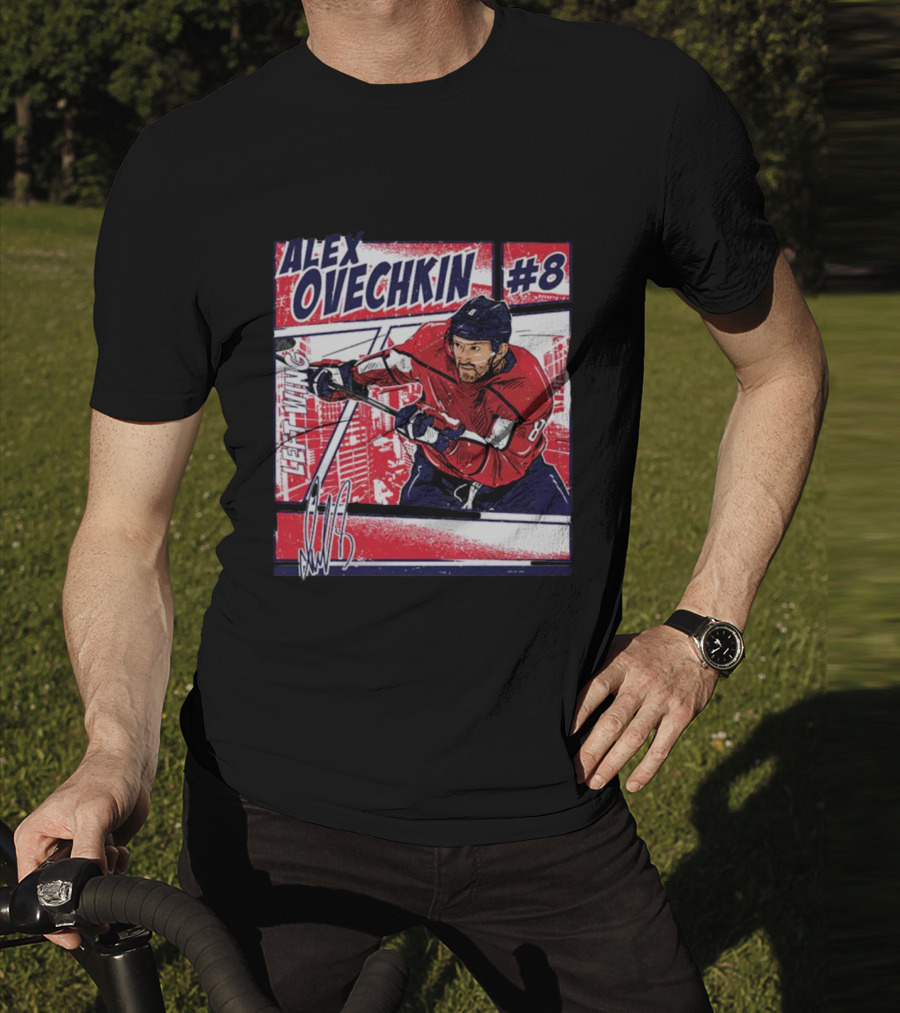 Alex Ovechkin #8 Washington Comic Left Wing Hockey T-Shirt