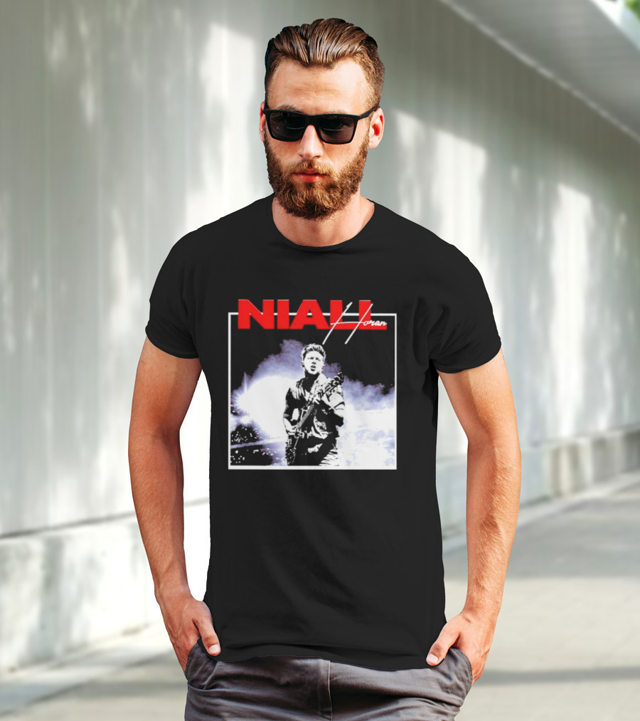 Niall Horan Live Performance Black And White Concert Scene T-Shirt