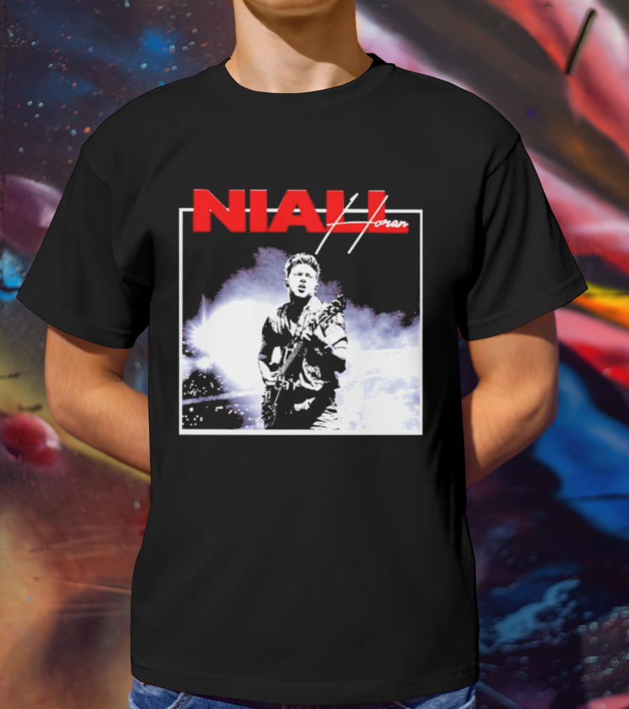 Niall Horan Live Performance Black And White Concert Scene T-Shirt