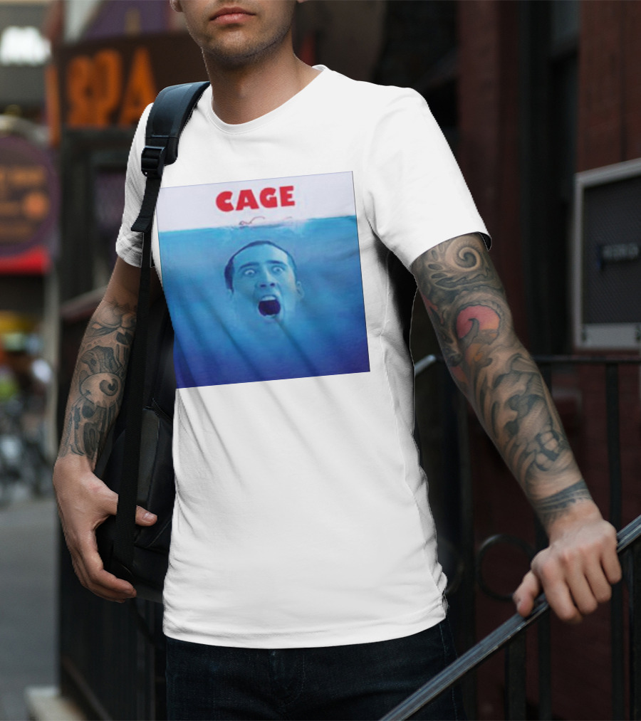 Cage Parody Jaws Nicolas Cage T-Shirt