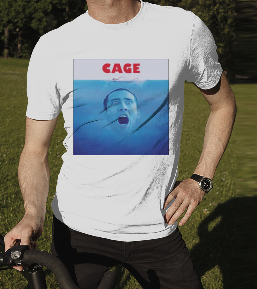 Cage Parody Jaws Nicolas Cage T-Shirt