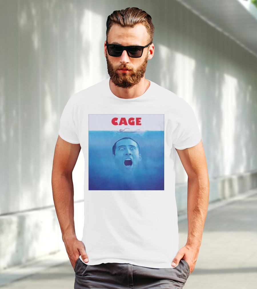 Cage Parody Jaws Nicolas Cage T-Shirt
