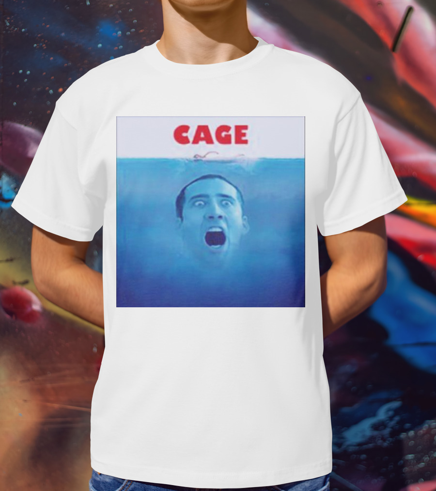 Cage Parody Jaws Nicolas Cage T-Shirt