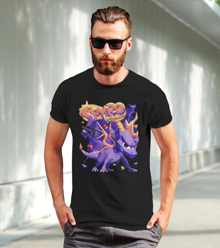 Spyro The Dragon Purple Lightning Gemstones Adventure T-Shirt