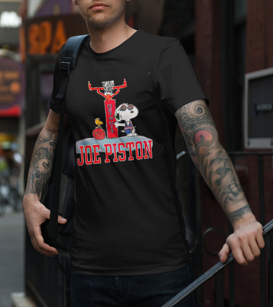 Detroit Joe Piston Snoopy Basketball Detroit T-Shirt
