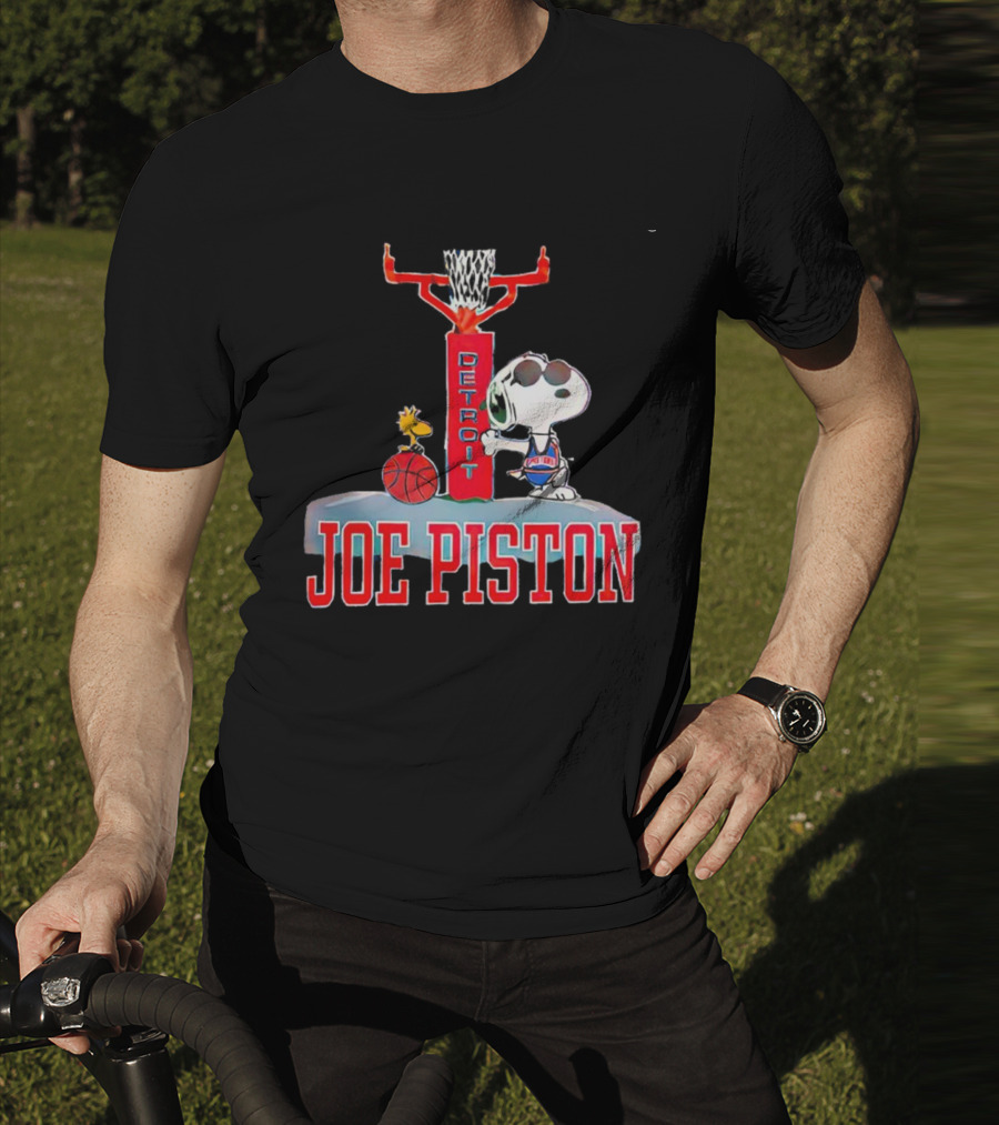 Detroit Joe Piston Snoopy Basketball Detroit T-Shirt