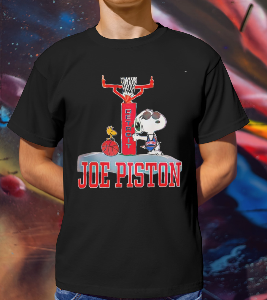 Detroit Joe Piston Snoopy Basketball Detroit T-Shirt