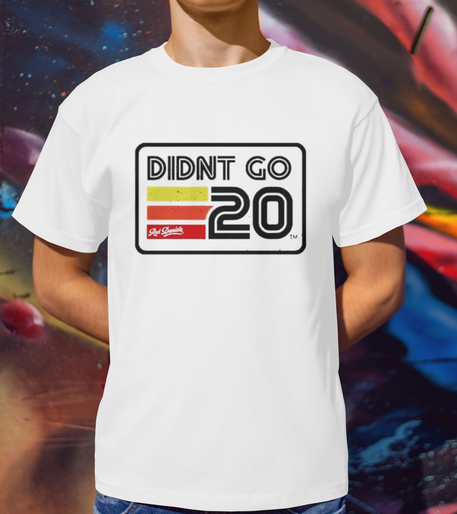 Didn't Go Rut Daniels 20 Racing Stripes Retro Motif T-Shirt