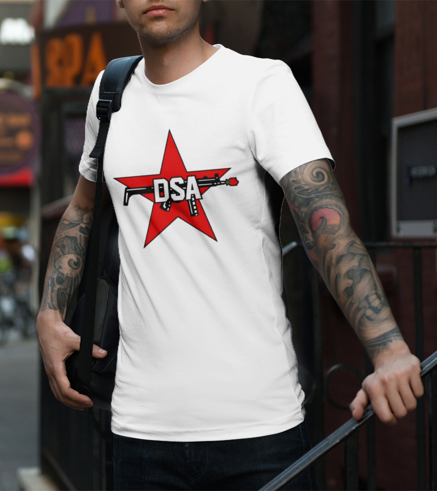 DSA Red Star Rifle Rose Emblem T-Shirt