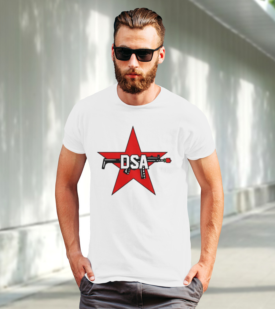 DSA Red Star Rifle Rose Emblem T-Shirt