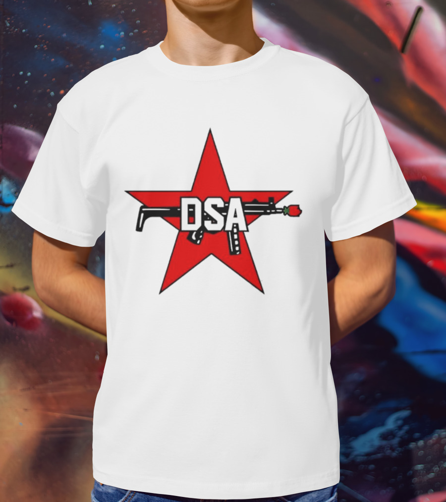 DSA Red Star Rifle Rose Emblem T-Shirt