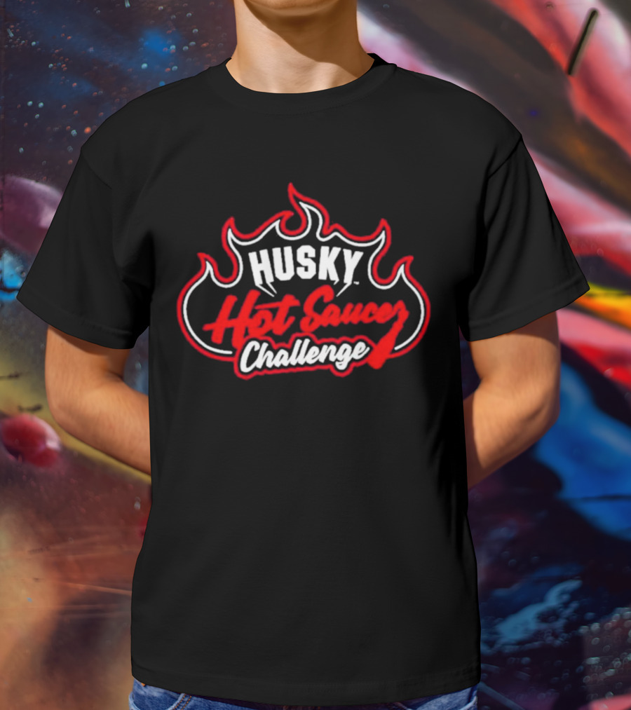 Husky Hot Sauce Challenge Fiery Flames T-Shirt