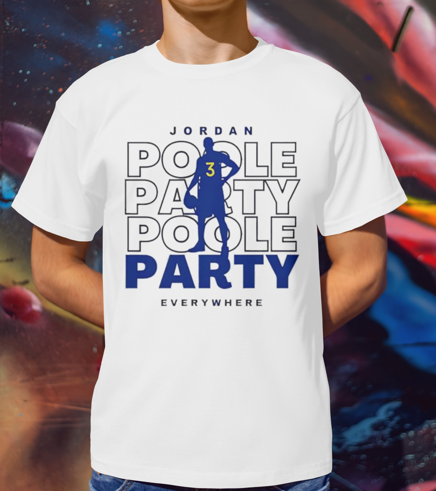 Jordan Poole Party Everywhere Number 3 T-Shirt