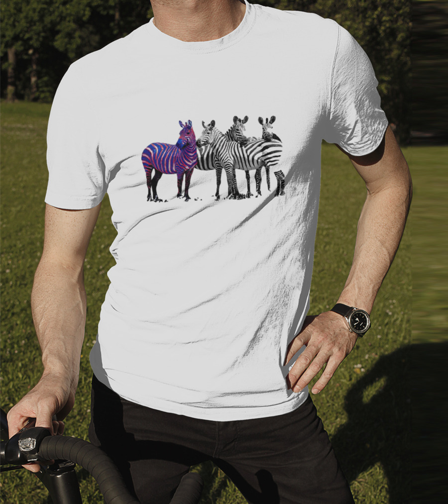 Buffalo Bills Zebra With Group Of Zebras In White And Black Stripes T-Shirt