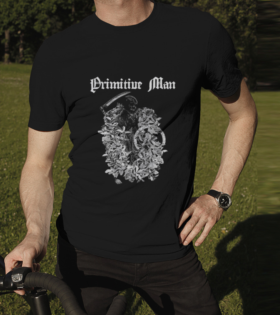 Primitive Man Grim Reaper Ancient Aesthetic T-Shirt