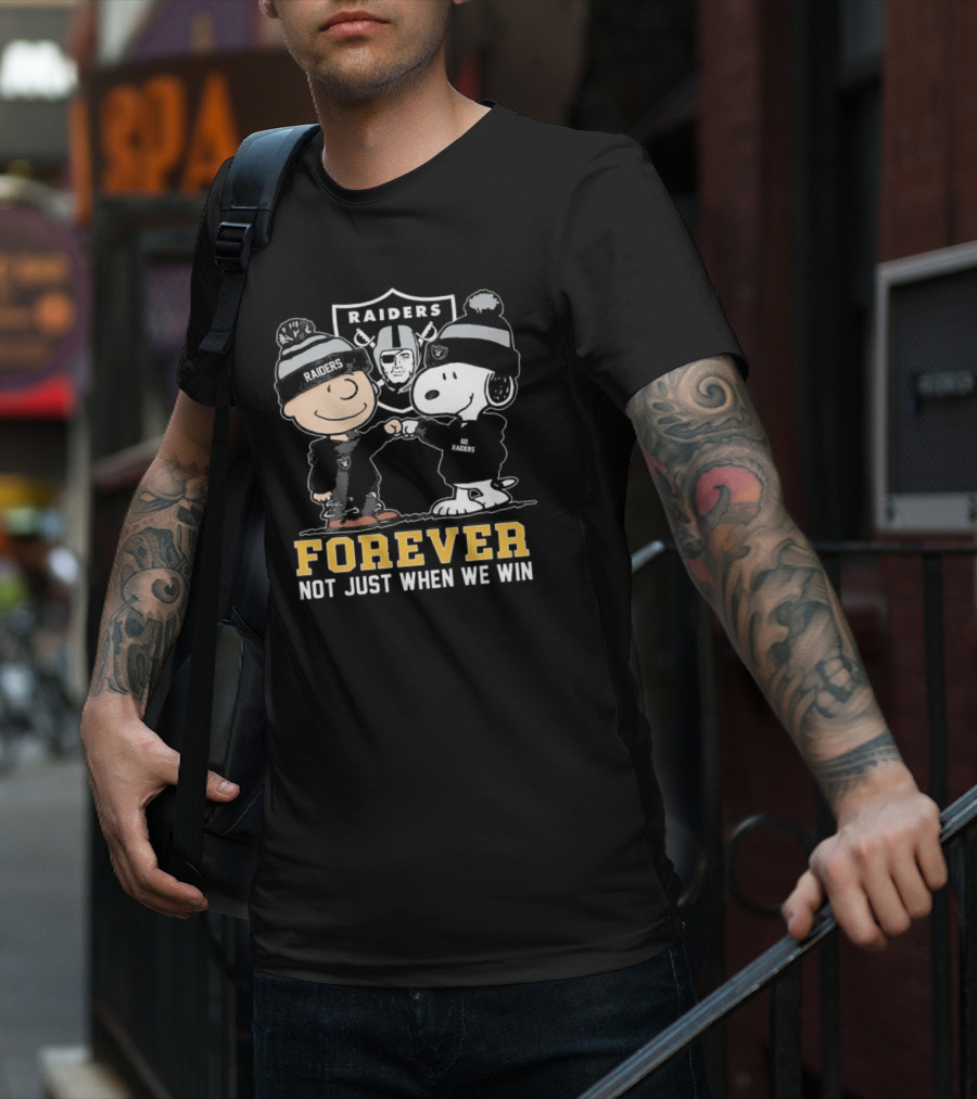 Las Vegas Raiders Snoopy Charlie Brown Raiders Forever Not Just When We Win T-Shirt