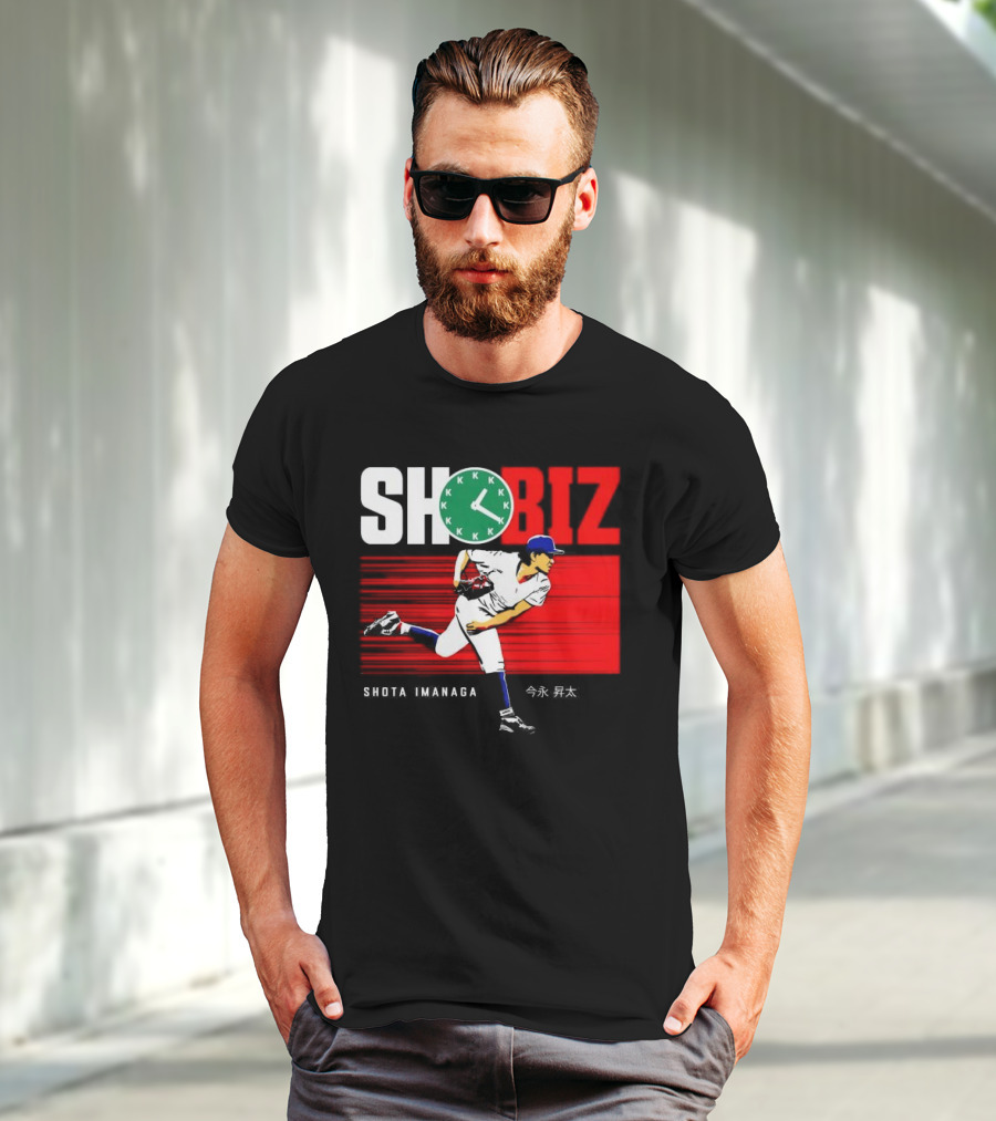 SHO BIZ Shōta Imanaga Pitching Los Angeles Dodgers K Clock T-Shirt
