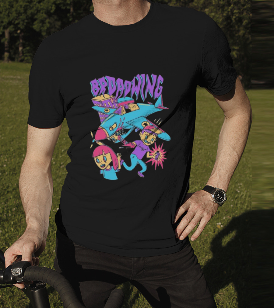 Broadwing Plane Chaos Scene T-Shirt
