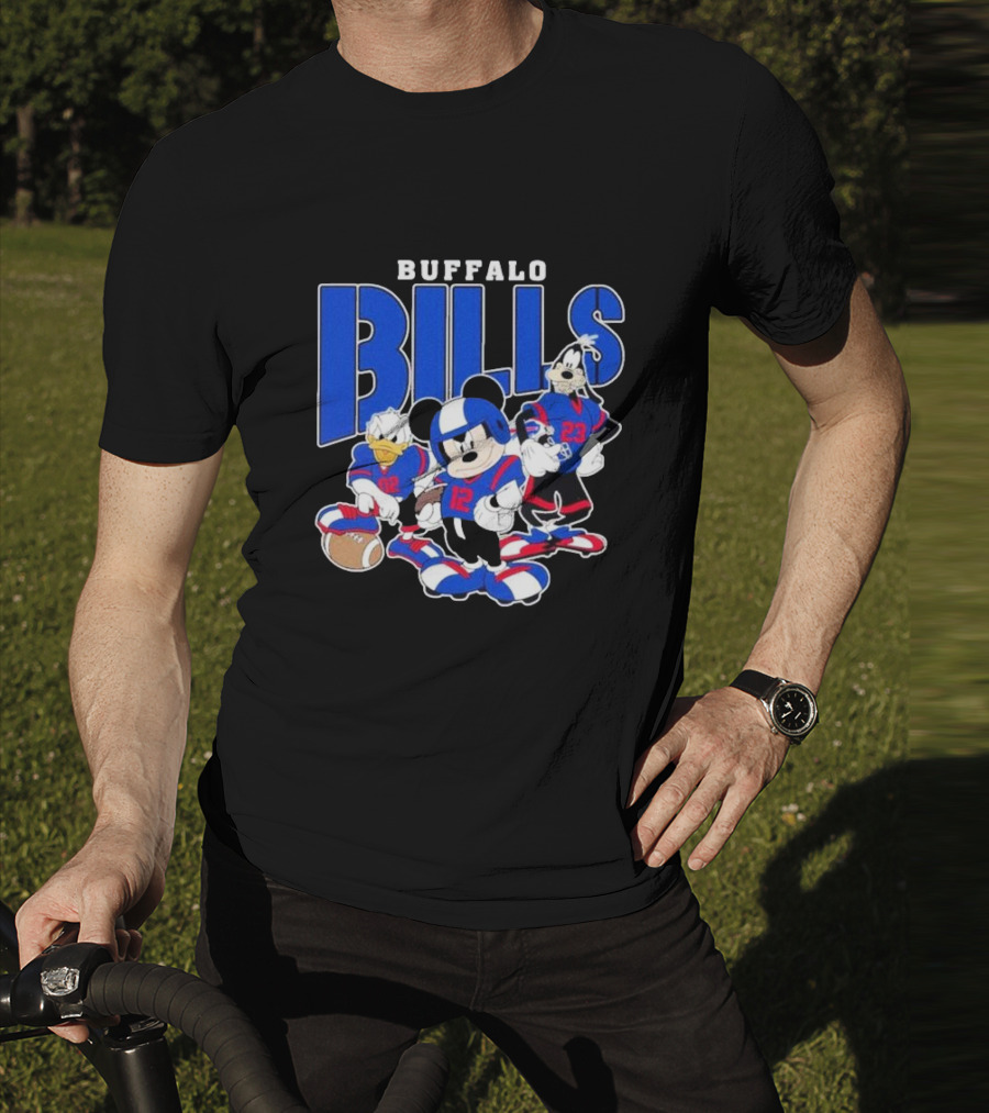Buffalo Bills Mickey Donald Duck Goofy Football Team T-Shirt