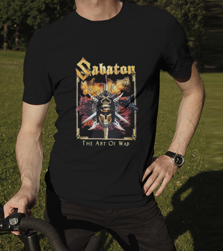 Sabaton Signed The Art Of War Album Cover T-Shirt
