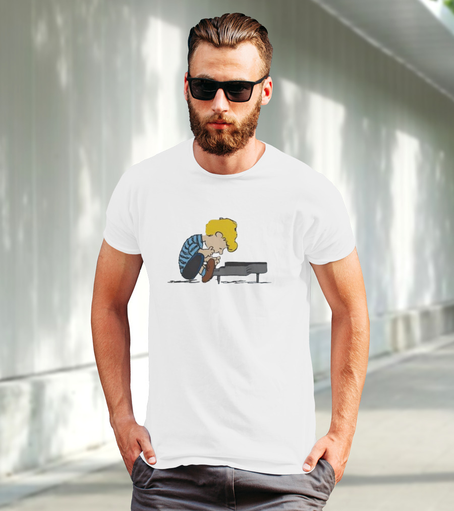 Peanuts Schroeder Piano Player Iconic Comic Strip Character T-Shirt