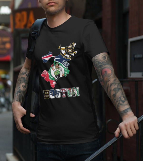 Boston Celtics Bruins Red Sox Patriots Boston Sports Pride T-Shirt