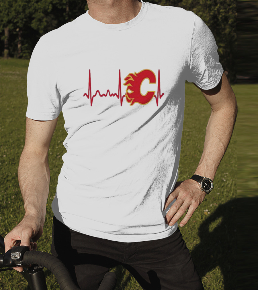 Calgary Flames Heartbeat T-Shirt