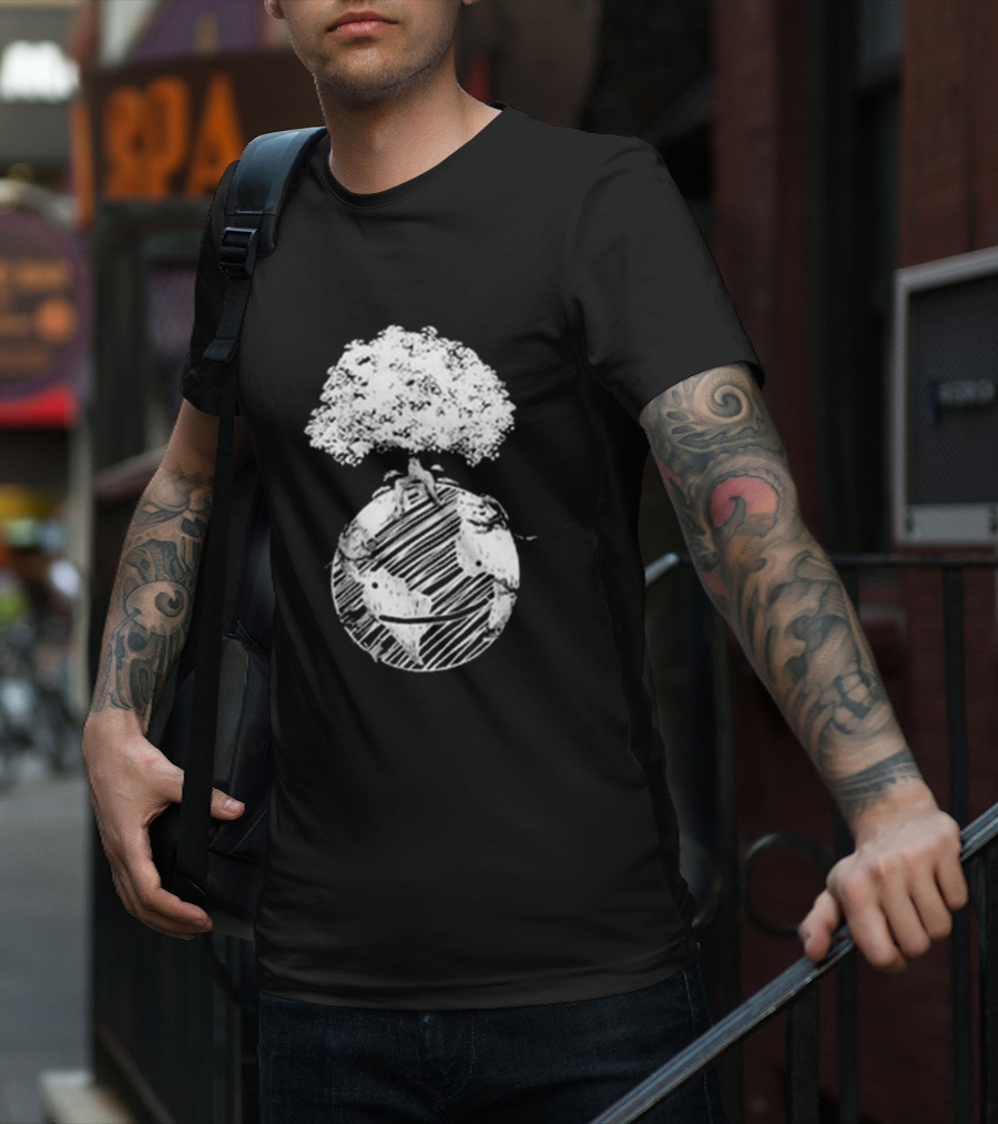 Dream Organic Earth Day Tree Planet T-Shirt