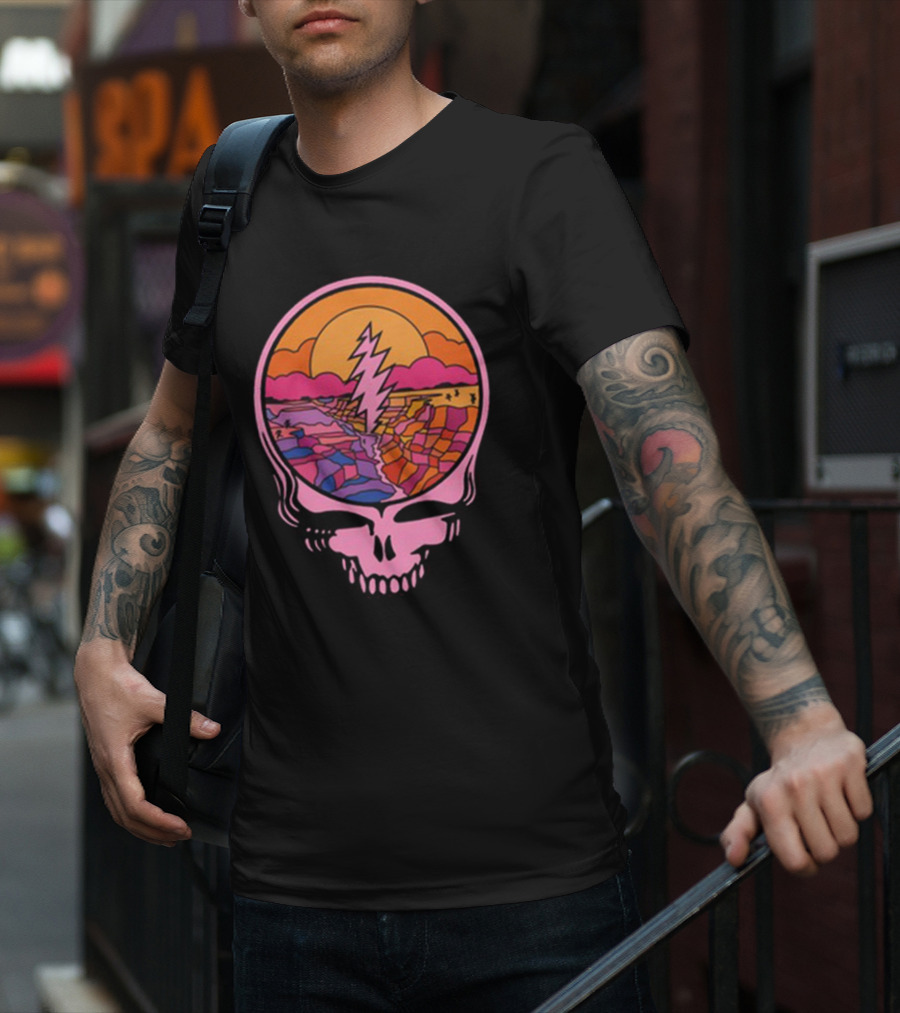 Grateful Dead The Canyon Steal Your Face Lightning Bolt Desert Sunset T-Shirt