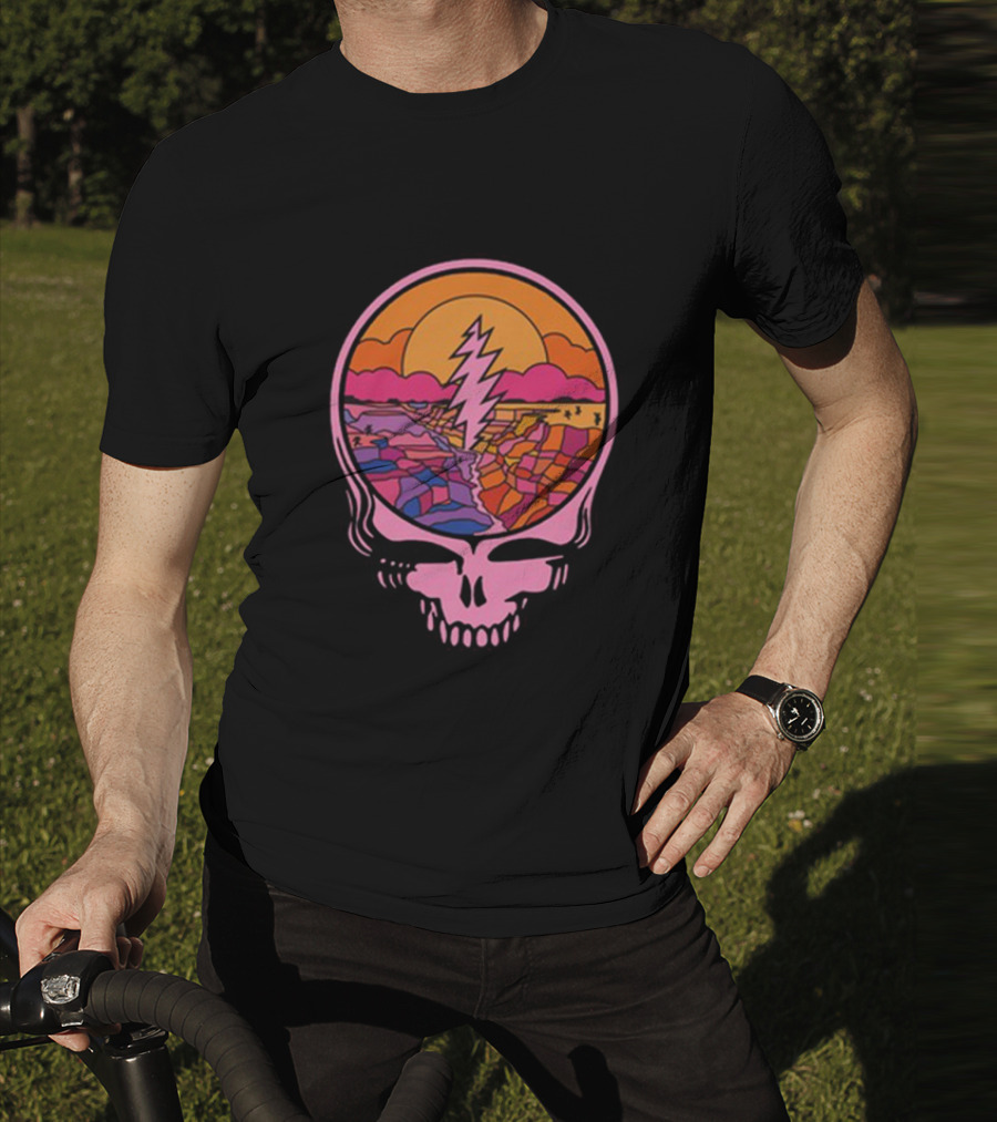 Grateful Dead The Canyon Steal Your Face Lightning Bolt Desert Sunset T-Shirt