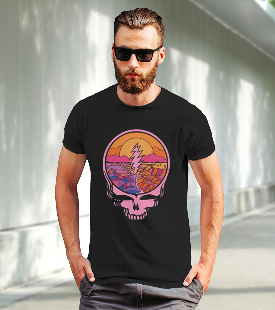 Grateful Dead The Canyon Steal Your Face Lightning Bolt Desert Sunset T-Shirt
