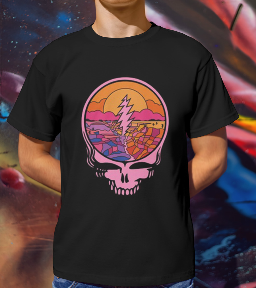 Grateful Dead The Canyon Steal Your Face Lightning Bolt Desert Sunset T-Shirt