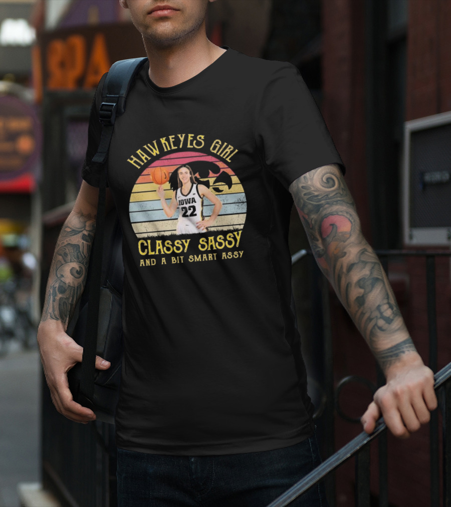Hawkeyes Girl Classy Sassy And A Bit Smart Assy Vintage T-Shirt