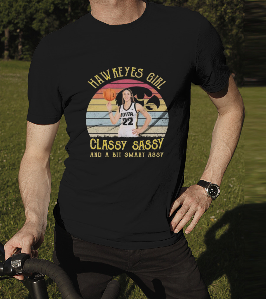 Hawkeyes Girl Classy Sassy And A Bit Smart Assy Vintage T-Shirt