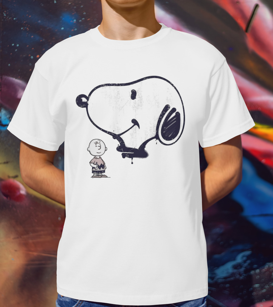 Snoopy And Charlie Brown Graffiti Iconic Character T-Shirt