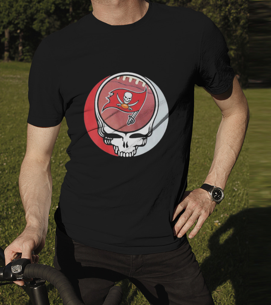 Tampa Bay Buccaneers Grateful Dead Skull Logo Custom T-Shirt