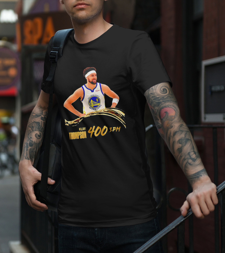 Klay Thompson 400 Three Pointers Golden State Warriors 3PM Gold Blooded T-Shirt