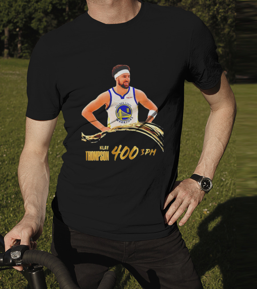 Klay Thompson 400 Three Pointers Golden State Warriors 3PM Gold Blooded T-Shirt