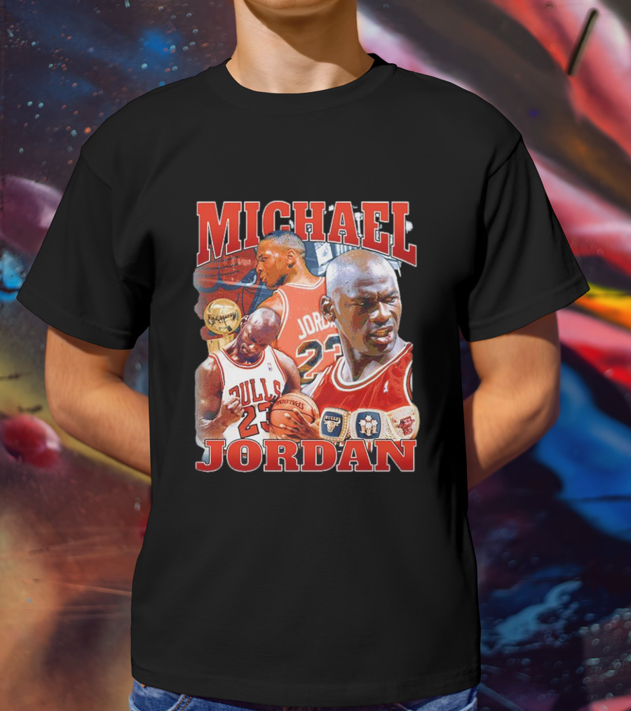Michael Jordan Bulls 23 Vintage NBA Champion T-Shirt