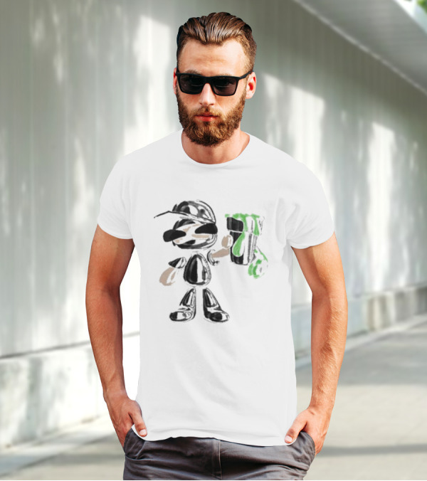 Twizzy Rich Luh Crankem Graffiti Character With Green Paint Can T-Shirt