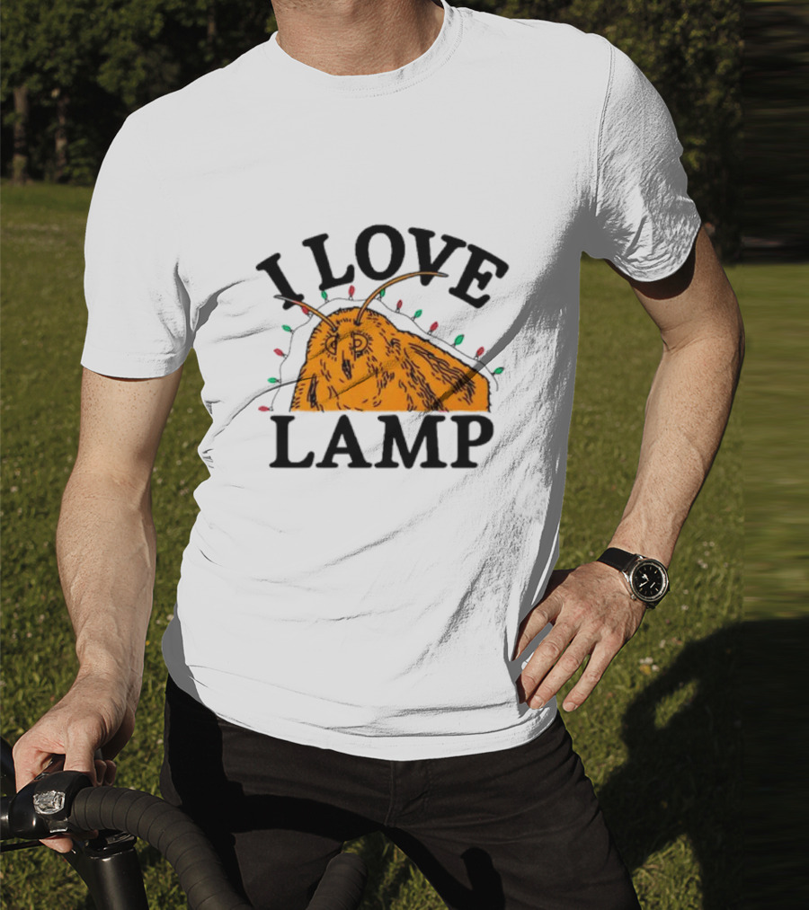 I Love Lamp Moth Christmas Lights T-Shirt