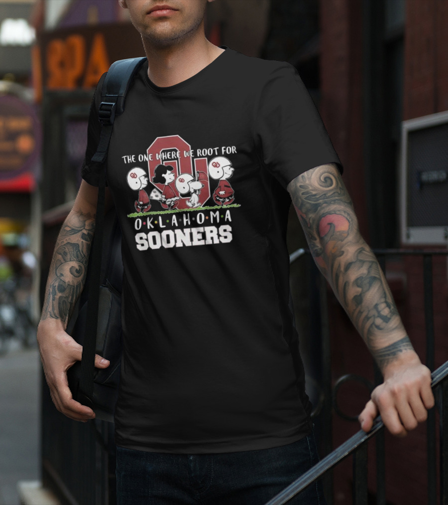 Snoopy And Woodstock Peanuts The One Where We Root For Oklahoma Sooners T-Shirt