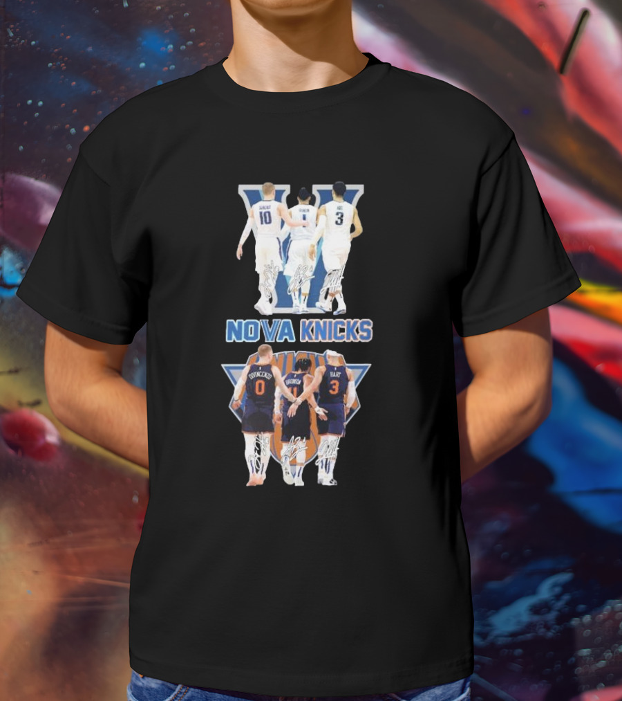 Villanova Wildcats Nova Knicks Players And Signatures T-Shirt