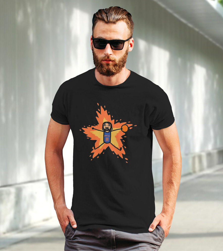 New York Knicks Jalen Brunson Supernova Burst With Basketball Star Explosion T-Shirt