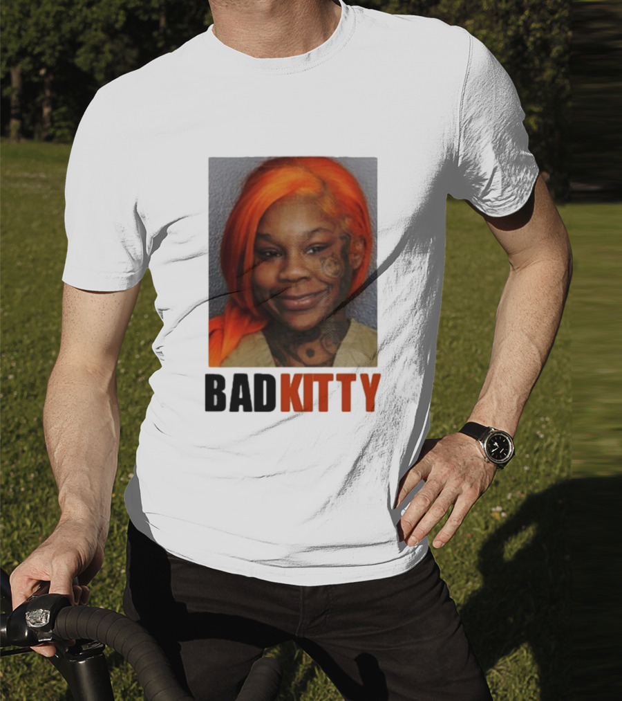 Sukihana Bad Kitty Orange Hair Mugshot T-Shirt