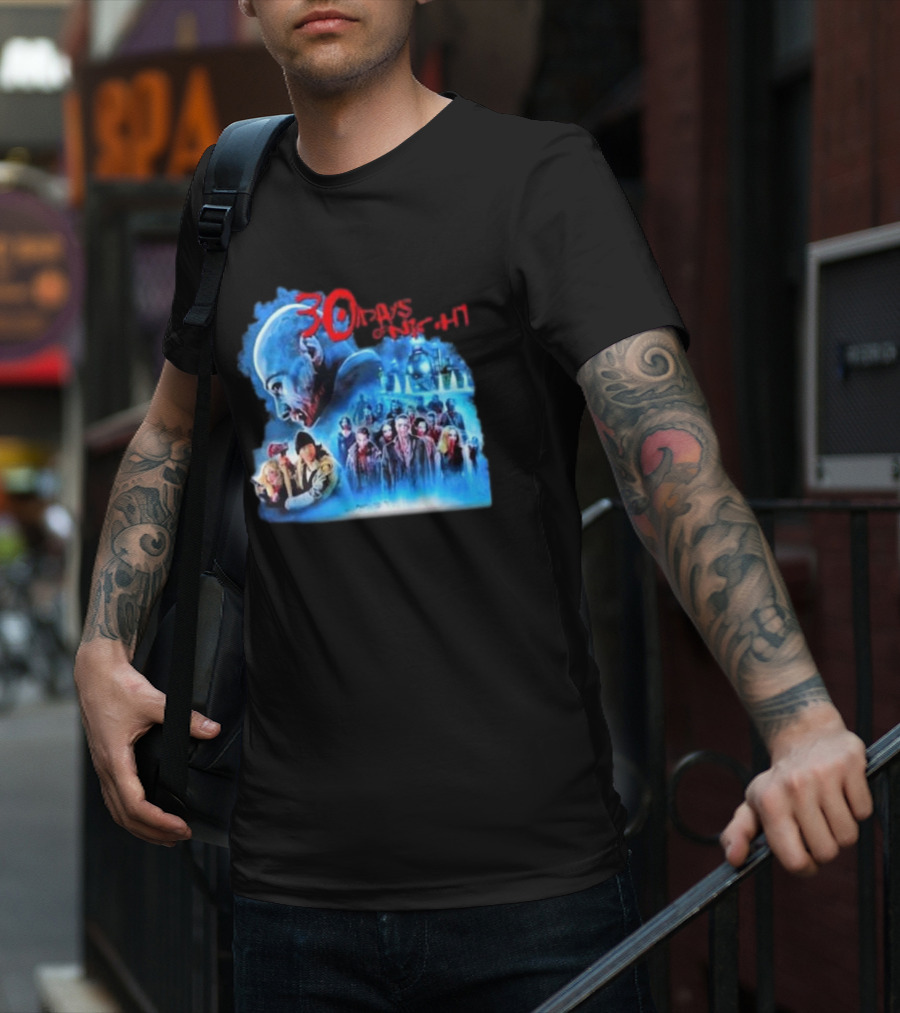 30 Days Of Night Fight Zombies Vampire Movie Scene T-Shirt