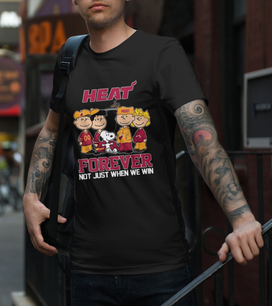 Miami Heat Snoopy And Friends Forever Not Just When We Win T-Shirt